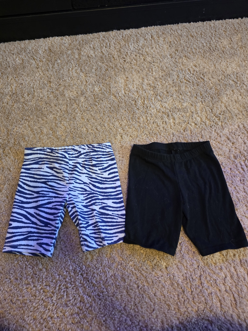 Carter's Zebra Print and Black Bike Shorts - 2-Pack